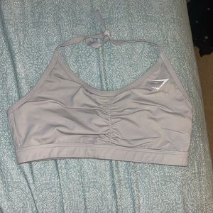 Gray gymshark ruched sports bra